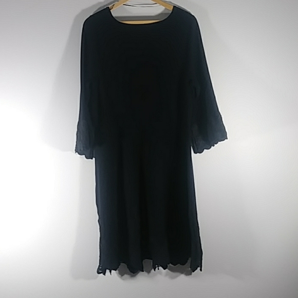 Charter Club woman black 3/4 Slv dress 1X - Picture 4 of 6